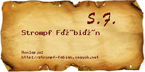 Strompf Fábián névjegykártya
